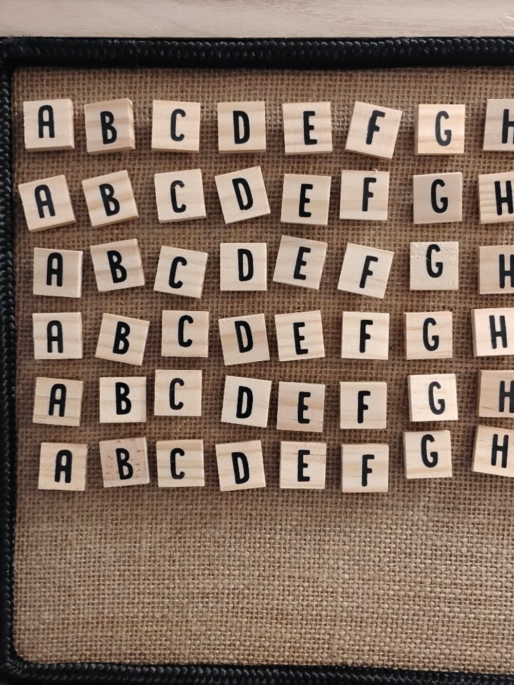 150 COMPLETE Alphabet Wood Letters (6) Each Except Q V X & Z (4)  PUSH/TACK Pins